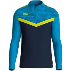 Bluza dresowa zapinana na zamek błyskawiczny Jako Iconic. Niebieskie bluzy damskie Jako, xl, bez wzorów, z dresówki, bez ramiączek, bez kaptura. Za 325.00 zł.