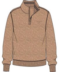 Superdry Bluza Essential Serif Logo Half Zip – Pumice Stone Beige Marl. Brązowe bluzy damskie Superdry, l, bez wzorów, z bawełny, bez ramiączek, bez kaptura. Za 384.05 zł.