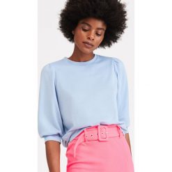 Gładka bluza - Niebieski. Niebieskie bluzy damskie Reserved, l, bez wzorów, bez ramiączek, bez kaptura. W wyprzedaży za 39.99 zł.
