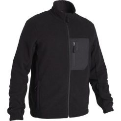 Polar outdoor Solognac 500 dwukolorowy. Brązowe bluzy sportowe męskie SOLOGNAC, m, bez wzorów, z bawełny, bez kaptura, outdoorowe. Za 99.99 zł.