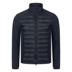 Kurtka jeździecka z mieszanki softshellowej ELT Missouri. Niebieskie kurtki męskie ELT, s, bez wzorów, z elastanu, bez kaptura, do jazdy konnej. Za 382.60 zł.