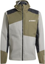 Kurtka przeciwdeszczowa adidas TERREX Xperior Hybrid Primeknit Rain Jkt - ch solid grey/olive stra/carb. Szare kurtki sportowe damskie Mac in Sac, bez wzorów, bez ramiączek, bez kaptura. Za 996.21 zł.