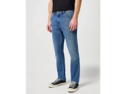 Męskie Spodnie Wrangler Texas Slim The Marverick 112330696, W31 L32. Niebieskie spodnie materiałowe męskie Wrangler, bez wzorów, z bawełny. Za 239.99 zł.