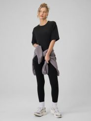 4F Legginsy dzianinowe damskie - czarne XS. Czarne legginsy damskie 4F, bez wzorów, z dzianiny. Za 129.99 zł.