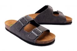 DR. BRINKMANN 600056-09 anthrazit, klapki profilaktyczne męskie. Szare klapki męskie Dr. Brinkmann, bez wzorów, bez zapięcia. Za 160.93 zł.