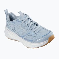 Buty damskie SKECHERS Edgeride Power Flow. Niebieskie obuwie sportowe damskie Skechers, bez wzorów, bez zapięcia. Za 229.99 zł.
