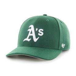 Czapka z daszkiem Oakland Athletics 47Brand MLB Cold Zone MVP. Zielone czapki damskie 47 Brand, bez wzorów, z materiału, eleganckie. Za 139.00 zł.