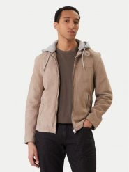 Milestone Kurtka skórzana Rivoli 612205 60785 Beżowy Regular Fit. Brązowe kurtki męskie Milestone, m, bez wzorów, z weluru, bez kaptura. Za 1,479.00 zł.