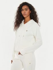 Guess Bluza V4YQ06 KCAY2 Écru Regular Fit. Bluzy damskie Guess, xs, z aplikacjami, z syntetyku, bez ramiączek, bez kaptura. Za 269.99 zł.