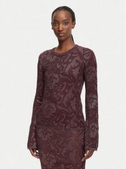 Liu Jo Bluzka WF6093 MA26S Fioletowy Slim Fit. Fioletowe bluzki damskie Liu Jo, s, bez wzorów, z bawełny, bez kołnierzyka, bez ramiączek. Za 689.99 zł.