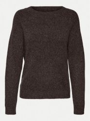 Vero Moda Sweter Doffy 10201022 Brązowy Regular Fit. Brązowe swetry nierozpinane damskie Vero Moda, m, bez wzorów, z syntetyku, bez kołnierzyka, bez ramiączek. Za 89.99 zł.