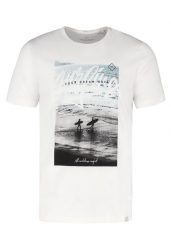 T-shirt z printem T-DREAM. Brązowe t-shirty męskie Volcano, m, bez wzorów, z bawełny, bez kołnierzyka, bez ramiączek. Za 59.99 zł.