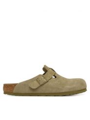 Birkenstock Klapki Boston 1025788 Khaki. Brązowe klapki męskie Birkenstock, bez wzorów, ze skóry, bez zapięcia. Za 694.99 zł.