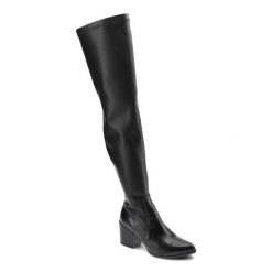 Czarne Kozaki Chebello Damskie Stylowe Obuwie. Czarne kozaki damskie CheBello, na zimę, bez wzorów, ze skóry ekologicznej, bez obcasa, na obcasie, bez zapięcia. Za 339.00 zł.