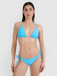 4F Góra od bikini damska - turkusowa XS. Niebieskie bikini 4F, uniwersalny, bez wzorów, z elastanu. W wyprzedaży za 39.99 zł.