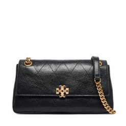 Torebka Tory Burch. Czarne listonoszki damskie Tory Burch, bez wzorów, bez dodatków. Za 2,384.00 zł.