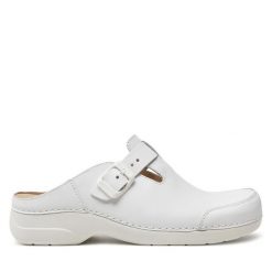 Klapki Nursing Care. Białe klapki damskie Nursing Care, bez wzorów, bez obcasa, bez zapięcia. Za 319.99 zł.