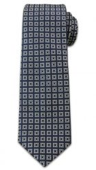 Elegancki Krawat Męski w w Kwadraciki -6,5 cm- Chattier, Granatowo-Biały. Niebieskie krawaty i muchy Chattier, bez wzorów, z tkaniny, eleganckie. Za 49.00 zł.