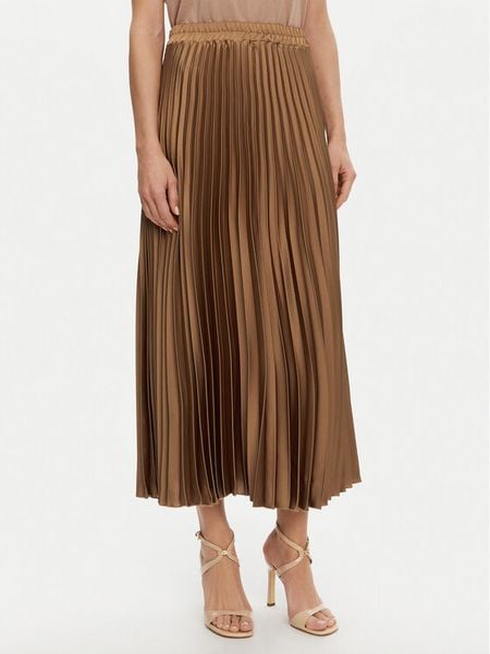 Kontatto Spódnica plisowana SU501C Brązowy Regular Fit. Brązowe spódnice damskie Kontatto, bez wzorów, z syntetyku, plisowane. Za 249.99 zł.