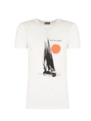 Diesel T-Shirt "T-Iny" | A05152-0ASUB-141 | Mężczyzna | Biały. Białe t-shirty męskie Diesel, m, bez wzorów, z bawełny, bez kołnierzyka, bez ramiączek. W wyprzedaży za 149.00 zł.