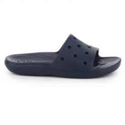 Klapki męskie Crocs Classic Slide. Szare klapki męskie Crocs, bez wzorów, z materiału, bez zapięcia. Za 201.00 zł.