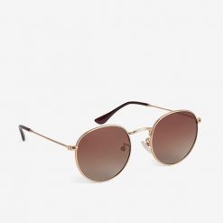 Okulary przeciwsłoneczne Coqui One Size. Brązowe okulary przeciwsłoneczne damskie Coqui, okrągłe. Za 114.99 zł.