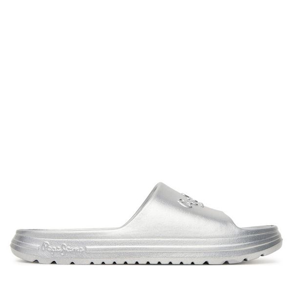 Klapki Pepe Jeans. Szare klapki damskie Pepe Jeans, bez wzorów, z jeansu, bez obcasa, bez zapięcia. Za 119.99 zł.