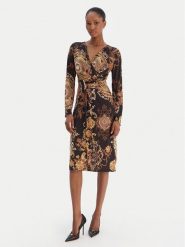 Rinascimento Sukienka koktajlowa CFC0020153002 Czarny Slim Fit. Czarne sukienki damskie Rinascimento, xs, bez wzorów, z syntetyku, wizytowe, bez kołnierzyka, bez ramiączek. Za 509.99 zł.