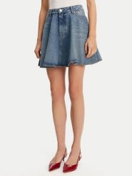 AMI Paris Spódnica jeansowa FSK038.DE0046 Granatowy Regular Fit. Niebieskie spódnice damskie AMI PARIS, bez wzorów, z bawełny. Za 1,219.00 zł.