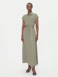 Gaudi Sukienka koszulowa 511BD15003 Khaki Regular Fit. Brązowe sukienki damskie Gaudi, bez wzorów, z lyocellu, bez kołnierzyka, bez ramiączek, koszulowe. Za 439.99 zł.