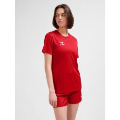 HUMMEL bluzka sportowa damska ESSENTIAL JERSEY. Czerwone koszulki sportowe damskie Hummel, bez wzorów, z jersey, bez ramiączek, na fitness i siłownię. Za 59.99 zł.