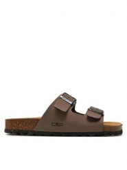 CMP Klapki Eco Thalitha Wmn Slipper 3Q91016 Brązowy. Brązowe klapki damskie CMP, bez wzorów, ze skóry, bez obcasa, bez zapięcia. Za 179.99 zł.
