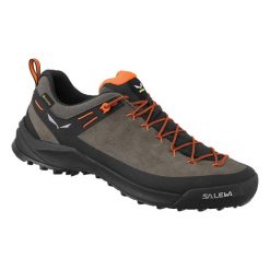 Buty Podejściowe Męskie Salewa Wildfire Leather Gtx. Brązowe buty zimowe męskie Salewa, bez wzorów, z zamszu, bez obcasa, bez zapięcia. Za 765.00 zł.