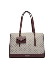 Nine West Torebka C-TANANA-KY253 Bordowy. Czerwone shopperki damskie Nine West, bez wzorów, z materiału, bez dodatków. Za 289.99 zł.