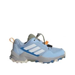Buty turystyczne adidas Terrex AX4S Speed Lacing Niebieskie. Niebieskie obuwie trekkingowe damskie Adidas, z materiału, bez zapięcia. Za 281.50 zł.