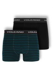Bawełniane bokserki męskie, dwupak, U-BOXER. Czarne bokserki męskie Volcano, bez wzorów, z bawełny. Za 69.99 zł.