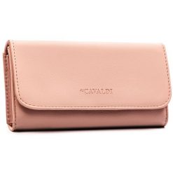 Różowy, duży portfel damski ze skóry ekologicznej z kieszonką zewnętrzną, zamykany na zatrzask - 4U Cavaldi. Czerwone portfele damskie 4U Cavaldi, ze skóry ekologicznej. Za 45.00 zł.