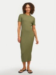 JJXX Sukienka dzianinowa Ellie 12254342 Zielony Slim Fit. Zielone sukienki damskie JJXX, l, bez wzorów, z dzianiny, bez kołnierzyka, bez ramiączek. Za 109.99 zł.