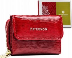 Peterson Mały portfel damski z lakierowanej skóry naturalnej Peterson NoSize. Portfele damskie Peterson, ze skóry. Za 121.95 zł.