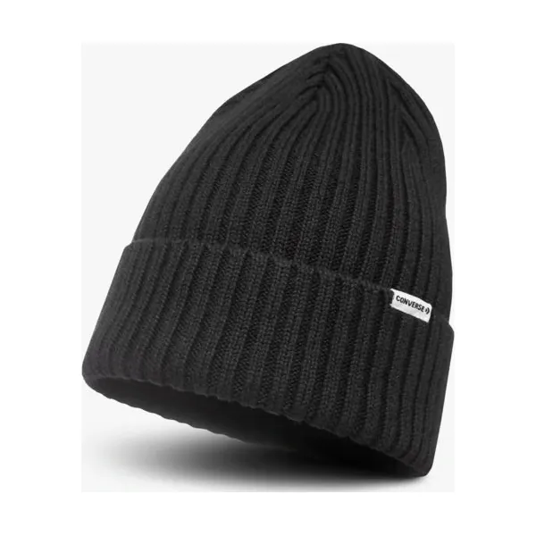 Converse Czapka Zimowa Large Guage Rib Cuff Beanie , czarny, rozmiar ONE SIZE. Czarne czapki damskie Converse, bez wzorów, z materiału. Za 89.99 zł.