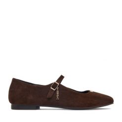 Baleriny Beverly Hills Polo Club. Brązowe balerinki damskie Beverly Hills Polo Club, bez wzorów, bez obcasa, bez zapięcia. Za 299.99 zł.