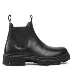 Sztyblety ECCO. Czarne botki męskie ecco, bez wzorów, bez obcasa, bez zapięcia. Za 709.99 zł.