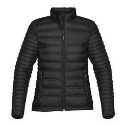 Damska Kurtka Basecamp Thermal Padded Jacket. Czarne kurtki sportowe damskie STORMTECH, m, bez wzorów, z puchu, bez ramiączek, bez kaptura, trekkingowe. Za 519.99 zł.