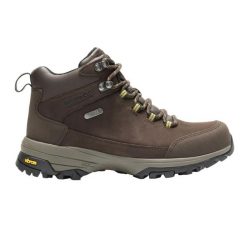 Damskie skórzane buty trekkingowe Burrell. Brązowe obuwie trekkingowe damskie Regatta, z materiału, bez zapięcia. Za 794.00 zł.
