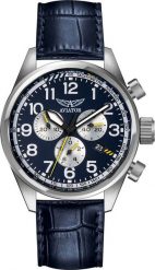 Zegarek Aviator Zegarek męski Aviator V.2.25.0.170.4 niebieski. Niebieskie zegarki męskie AVIATOR, bez wzorów. Za 2,350.00 zł.