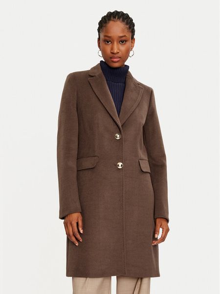 Maryley Płaszcz przejściowy 24IB808/14CO Brązowy Regular Fit. Brązowe płaszcze damskie Maryley, s, bez wzorów, z syntetyku, bez kołnierzyka, bez kaptura. Za 399.99 zł.