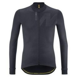 Dżersej z długim rękawem Mavic Ksyrium. Czarne bluzy męskie MAVIC, bez wzorów, z dżerseju, sportowe, bez ramiączek, bez kaptura. W wyprzedaży za 417.50 zł.