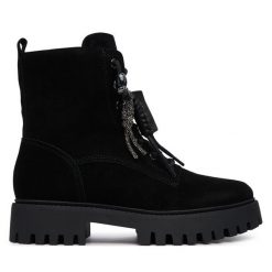 Trapery Guess. Czarne trapery damskie Guess, bez zapięcia. Za 674.99 zł.