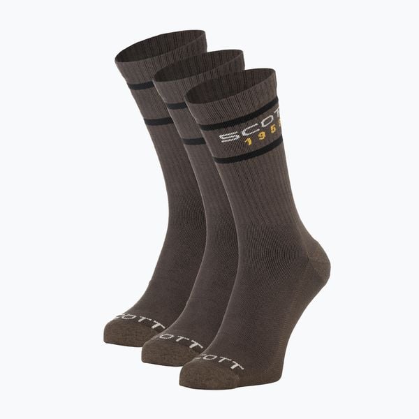 Skarpety SCOTT Retro Casual Crew 3. Szare skarpetki damskie Scott, bez wzorów, z bawełny. Za 62.99 zł.