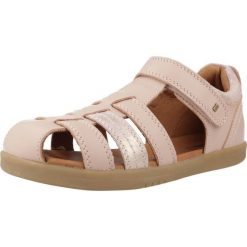 Sandały BOBUX ROAM Rose. Czerwone sandały damskie BOBUX, bez wzorów, ze skóry, bez obcasa, bez zapięcia. Za 301.99 zł.